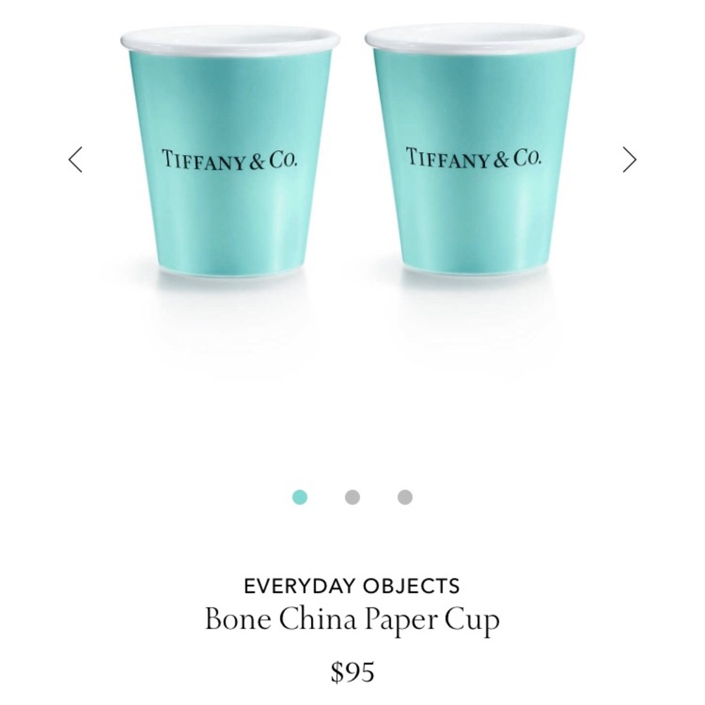 Tiffany & Co. Bone China Paper Cups